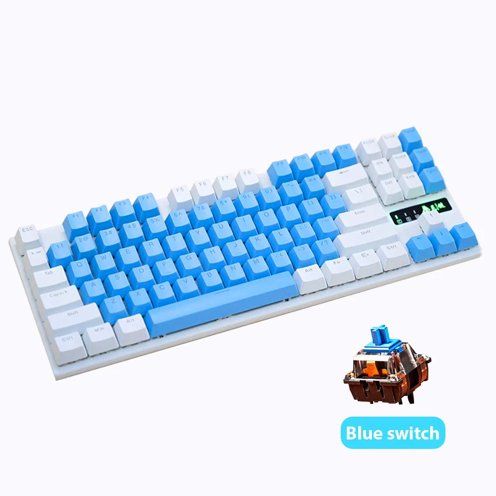 87 Key Gaming Keyboard Red Brown Blue Switch Wired Keyboard For PC Laptop Office Hot-Swappable Color Backlit Mechanical Keyboard