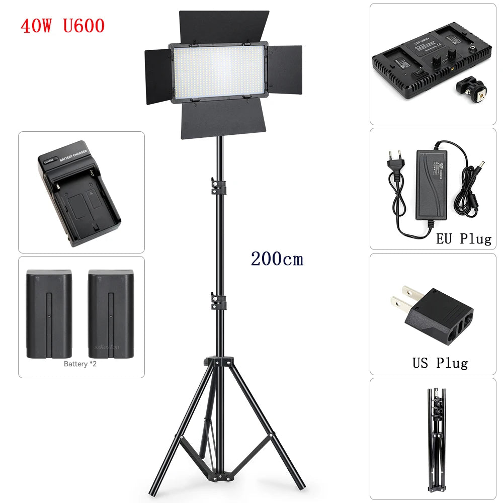 LED Video Lights Makeup Fill Lighting Photographic Photo Studio Lamp For Youbute Live Streaming Optional Tripod Stand