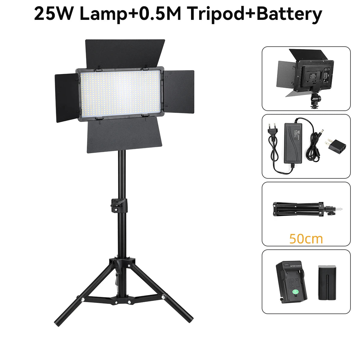 LED Video Lights Makeup Fill Lighting Photographic Photo Studio Lamp For Youbute Live Streaming Optional Tripod Stand