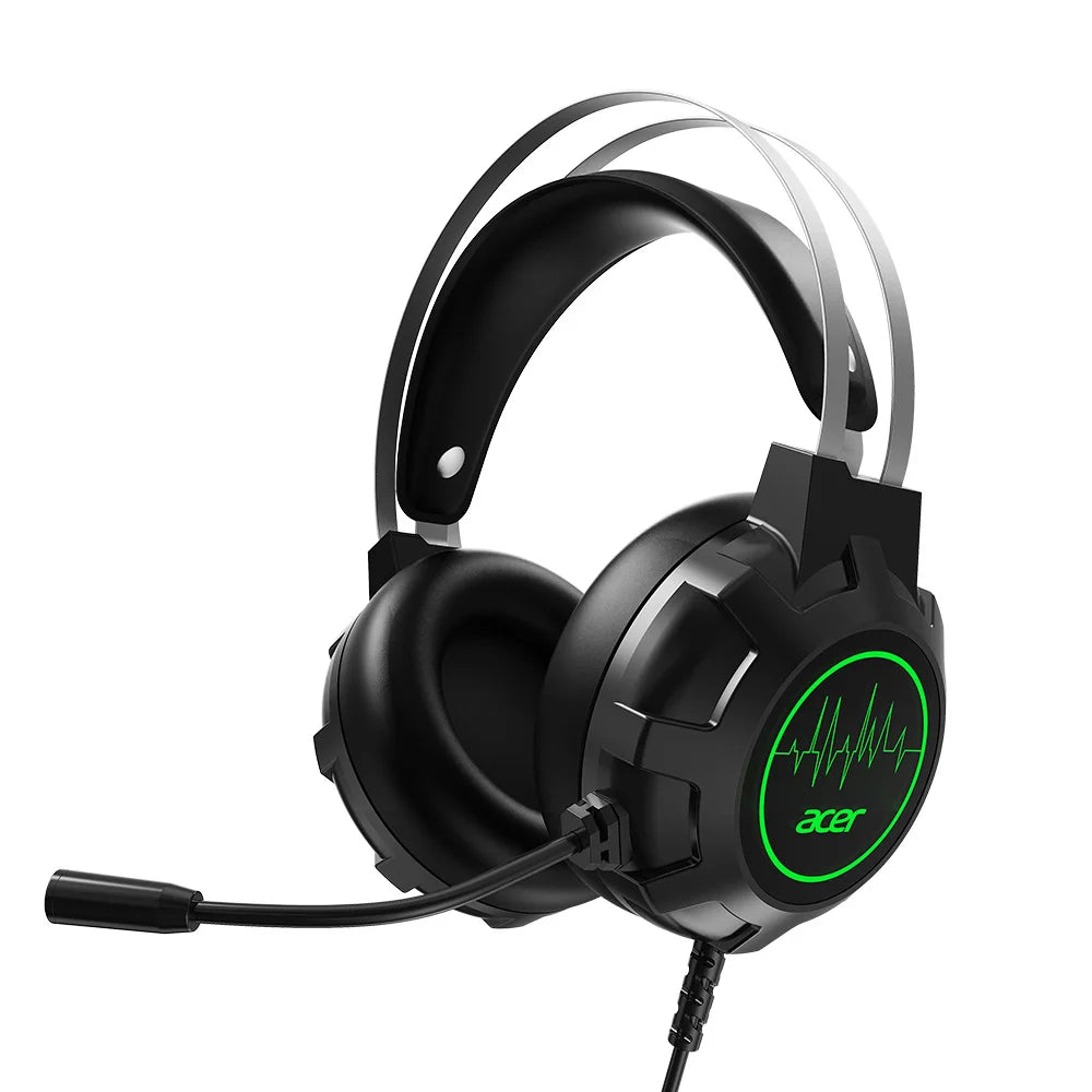Acer 203 Wired Gaming Headset with USB Interface, Over-Ear Headphones for PC, Laptop, Desktop, Online Classes, E-Sports & Music
