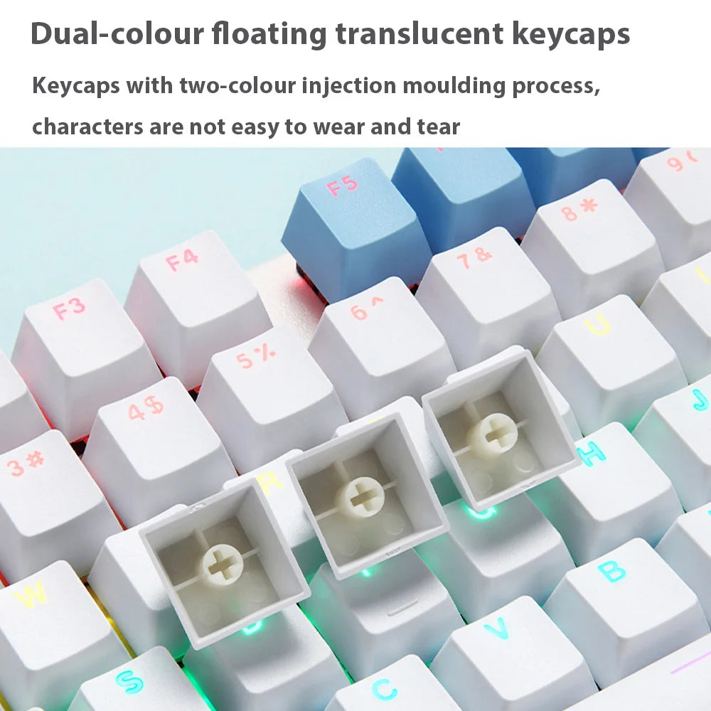87 Key Gaming Keyboard Red Brown Blue Switch Wired Keyboard For PC Laptop Office Hot-Swappable Color Backlit Mechanical Keyboard