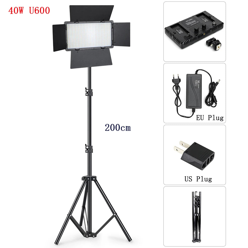 LED Video Lights Makeup Fill Lighting Photographic Photo Studio Lamp For Youbute Live Streaming Optional Tripod Stand