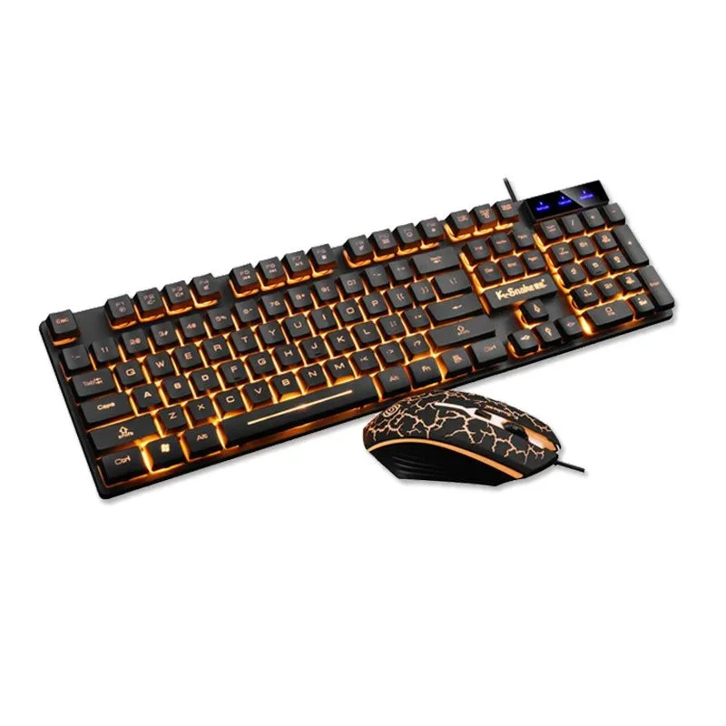 KM320 Keyboard And Mouse Set Waterproof Luminous Game Backlit Keyboard