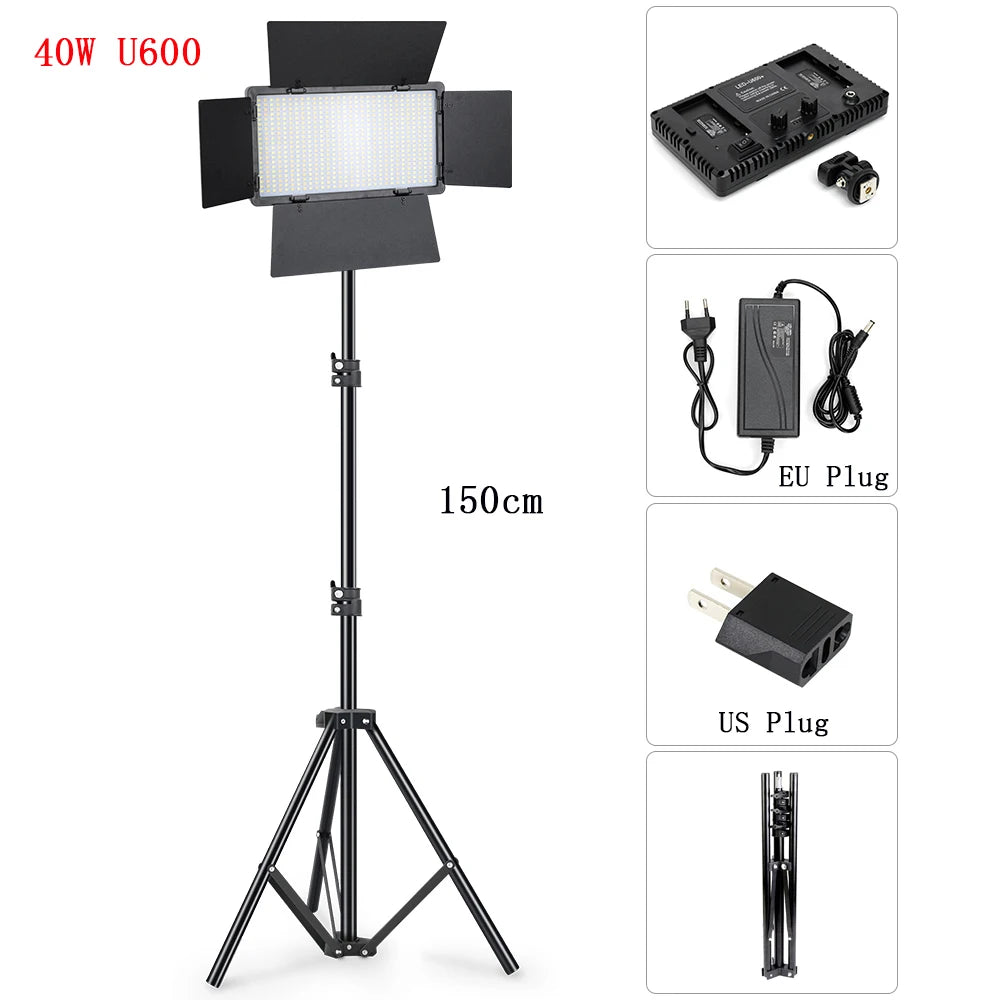 LED Video Lights Makeup Fill Lighting Photographic Photo Studio Lamp For Youbute Live Streaming Optional Tripod Stand