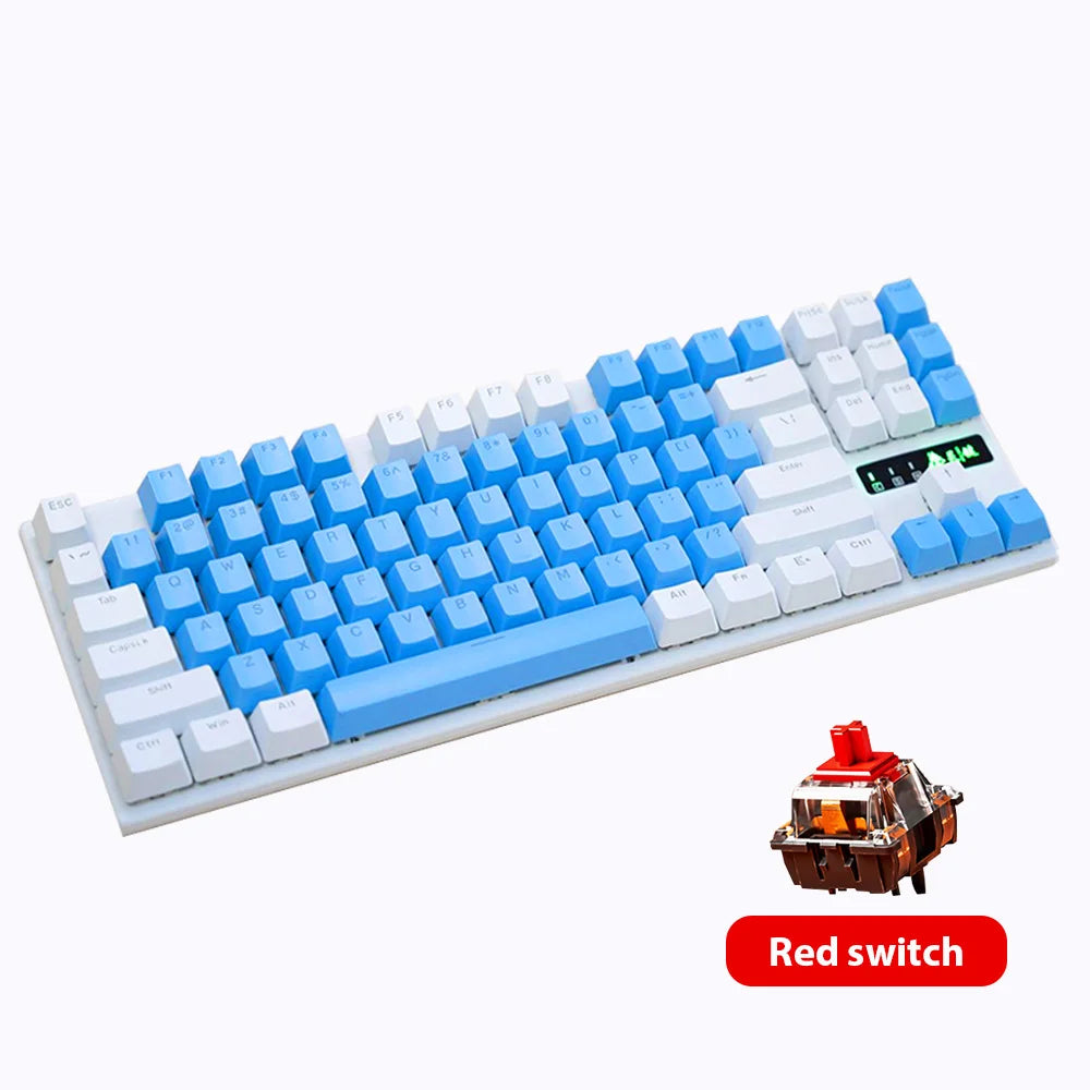87 Key Gaming Keyboard Red Brown Blue Switch Wired Keyboard For PC Laptop Office Hot-Swappable Color Backlit Mechanical Keyboard