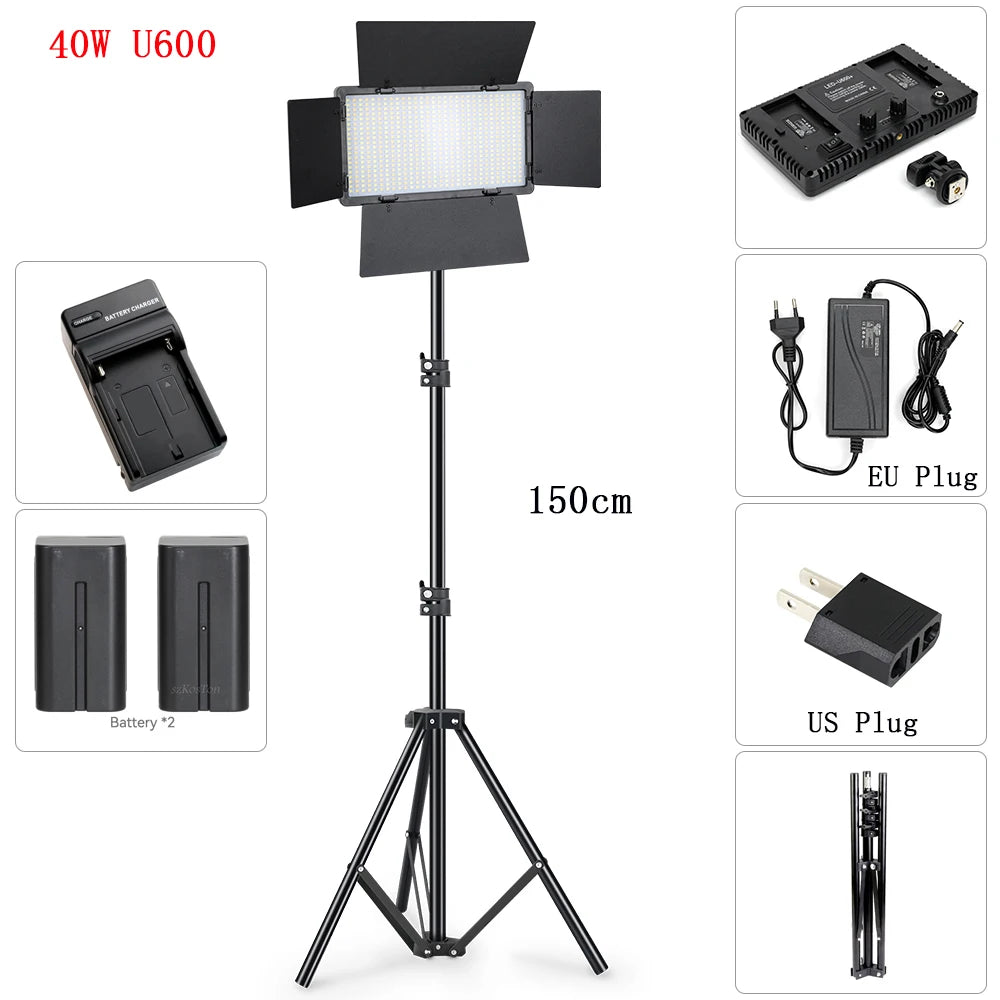 LED Video Lights Makeup Fill Lighting Photographic Photo Studio Lamp For Youbute Live Streaming Optional Tripod Stand